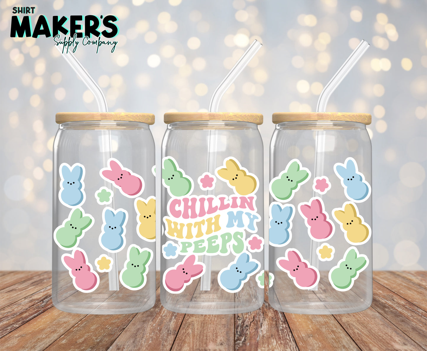 Chillin' With My Peeps Easter 16 oz. or 40oz. Tumbler Wrap