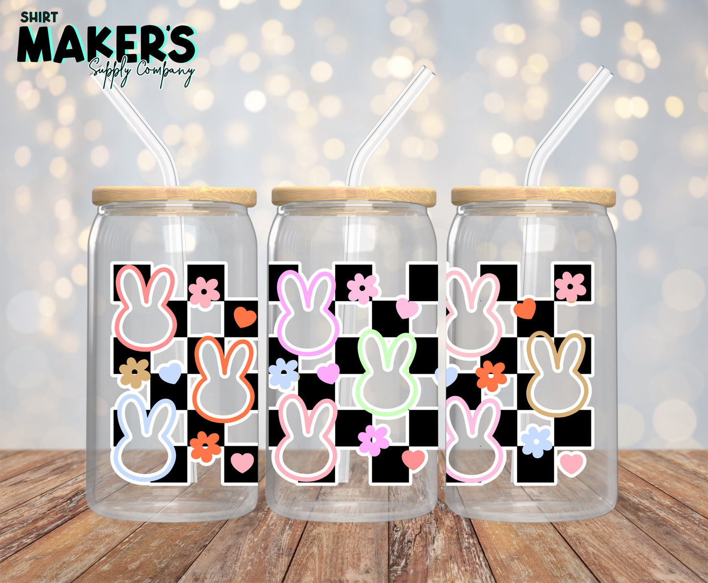 Checker Easter 16 oz. or 40oz. Tumbler Wrap