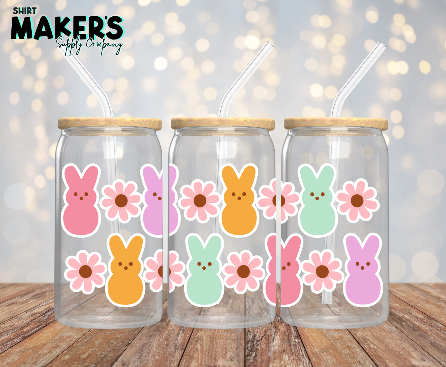 Flower Peeps Easter 16 oz. or 40oz. Tumbler Wrap