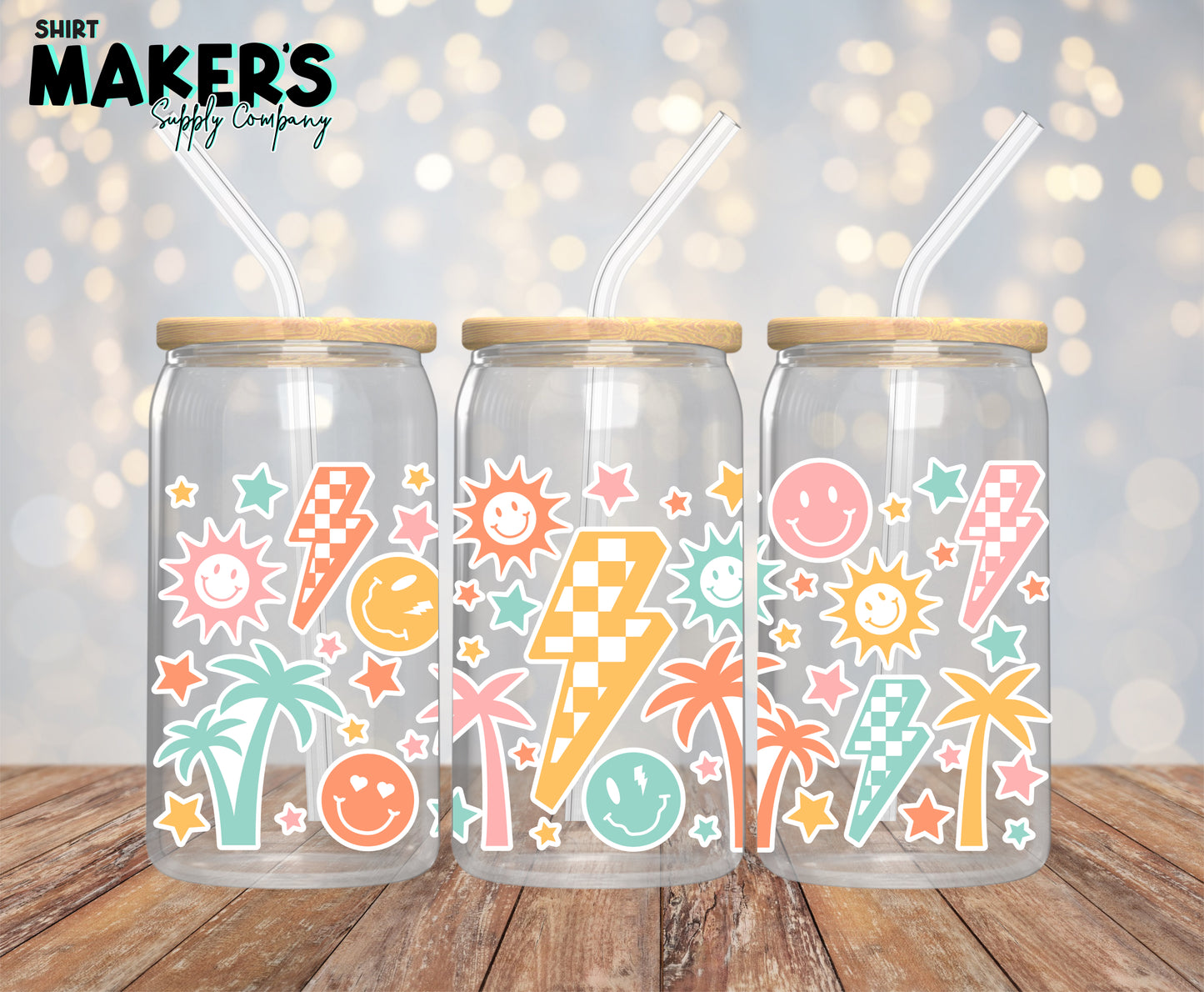 Retro Summer 16 oz. or 40oz. Tumbler Wrap