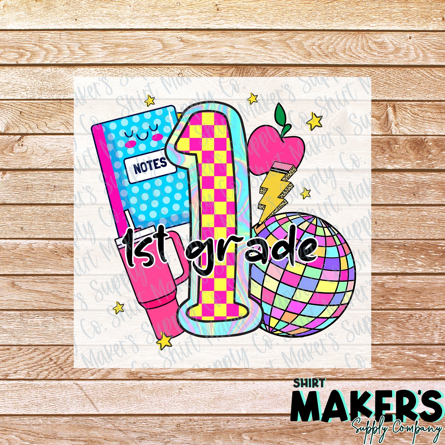 1st Grade Disco DTF or Sublimation Transfer