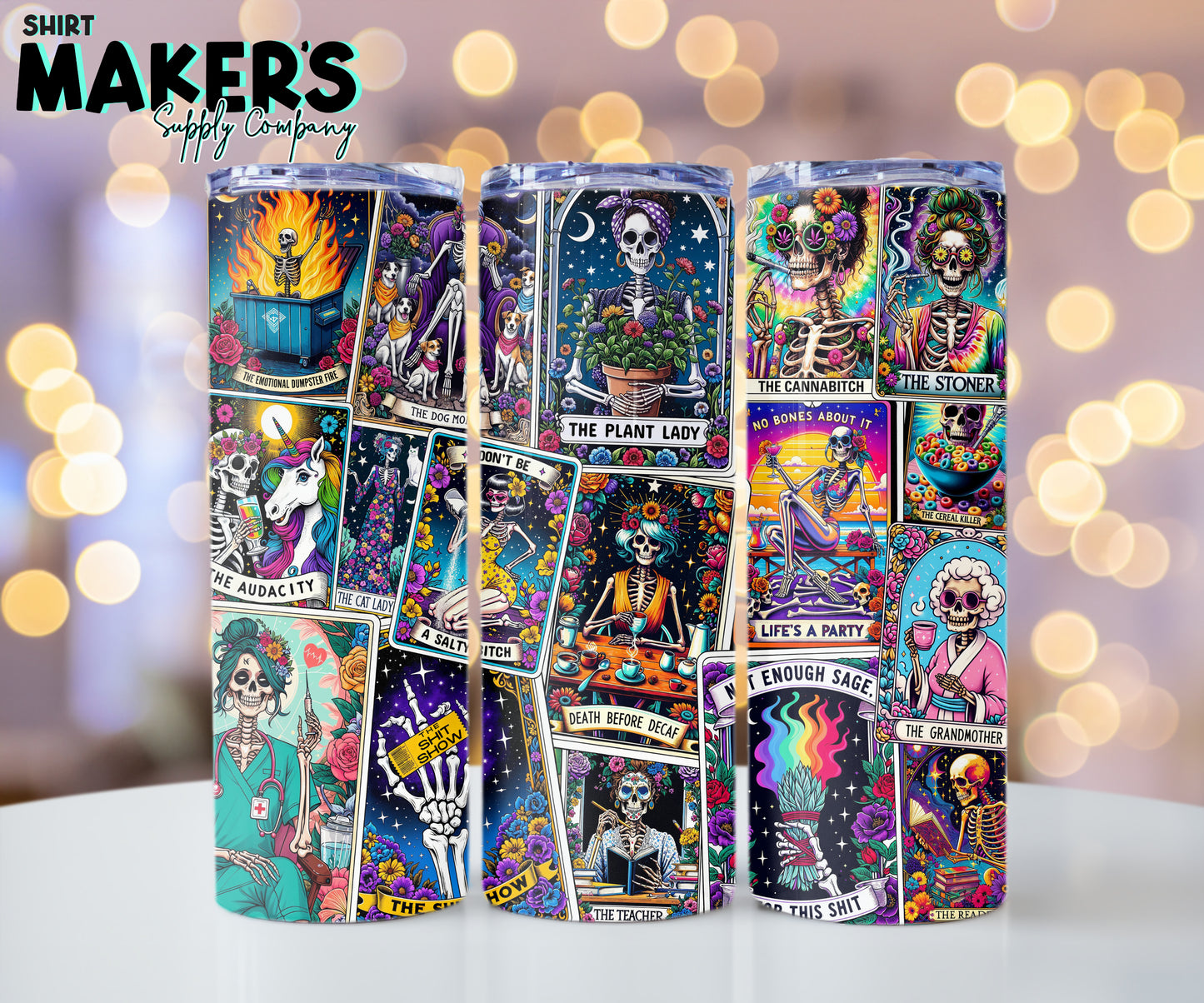20oz. Tarot Cards Tumbler Wrap