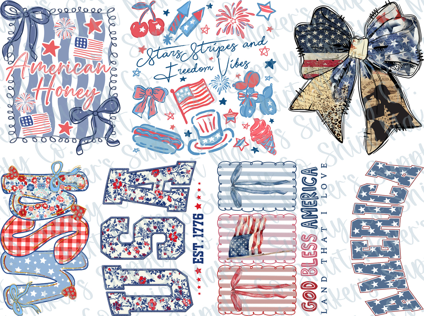 Fourth of July #1 2025 DTF Gang Sheet