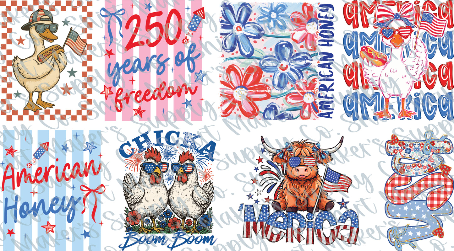 Kids 4th of July DTF Gang Sheet