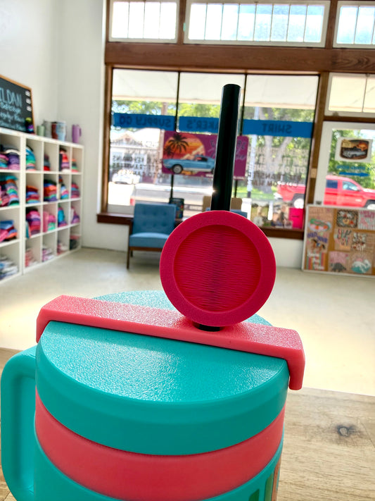 Blank Circular Straw Topper
