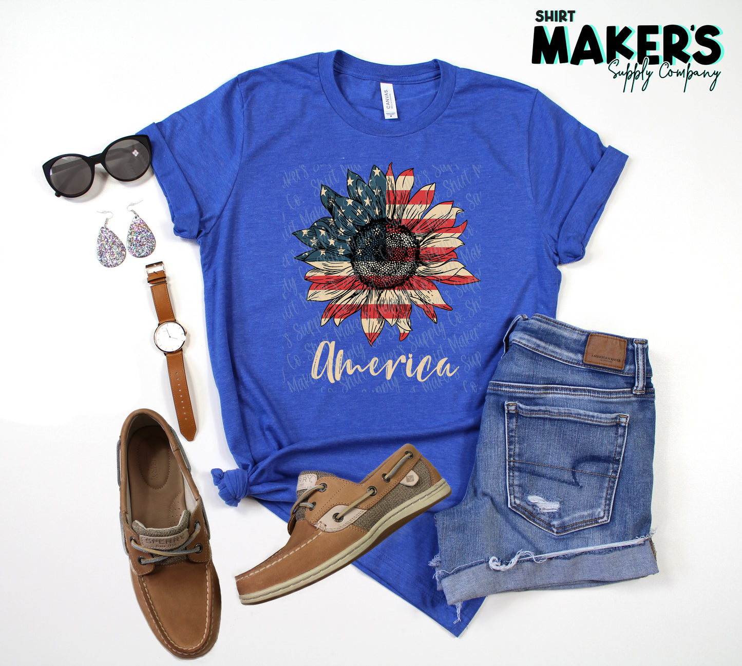 America Sunflower DTF or Sublimation Transfer