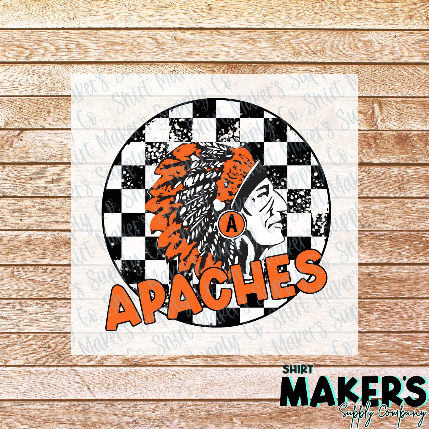 Gonzales Apache Checkered DTF or Sublimation Transfer