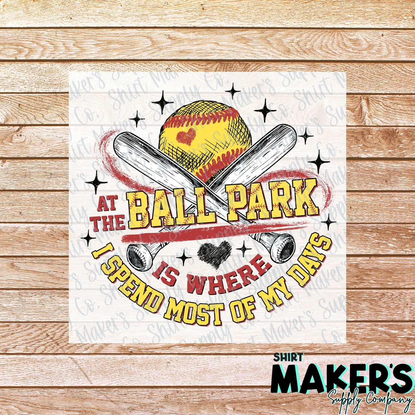 Ballpark Softball DTF or Sublimation Transfer