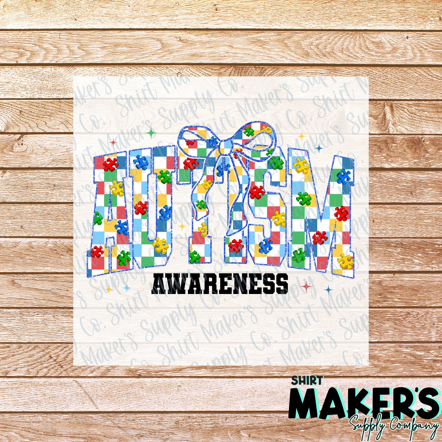 Autism Awareness DTF or Sublimation Transfer