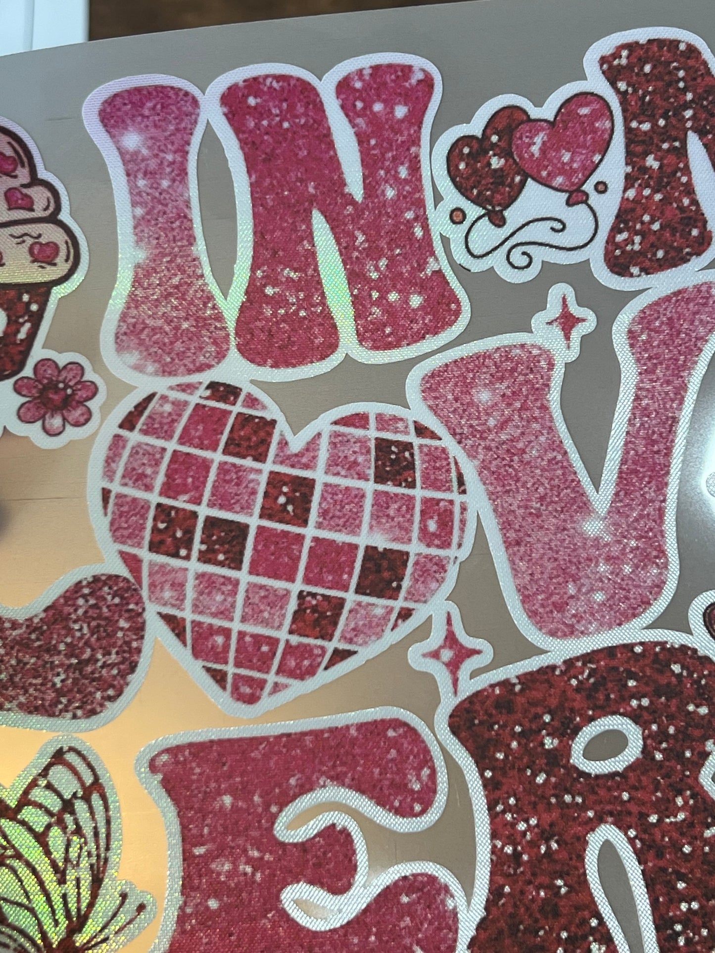 In My Lover Era Faux Glitter Valentine's Day Holographic Twill Transfer