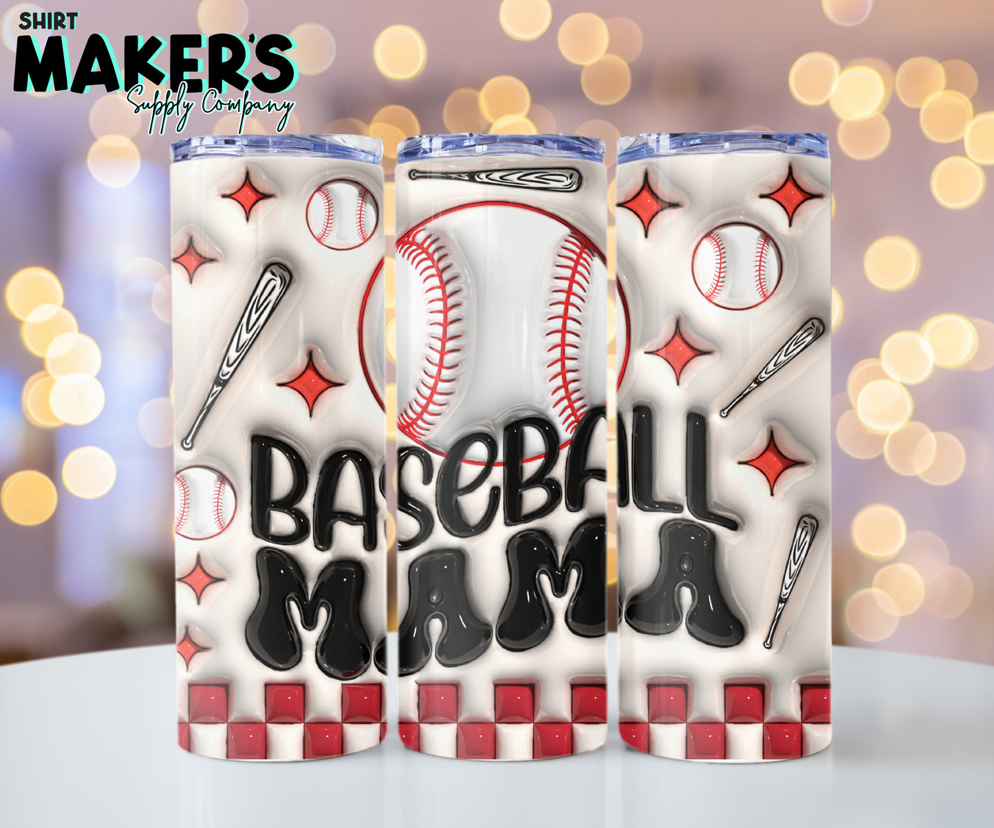 20oz. Baseball Mama Tumbler Wrap