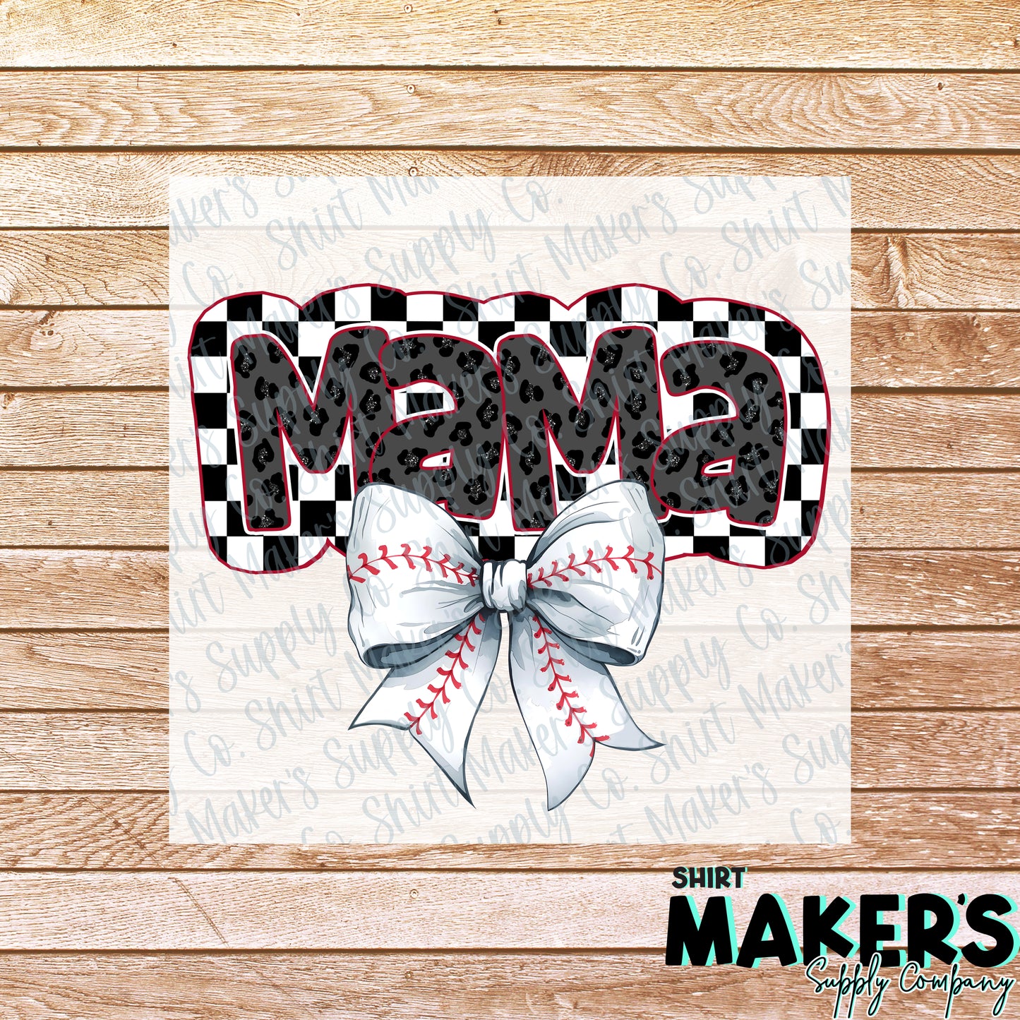 Baseball Mama Bow 2 DTF or Sublimation Transfer