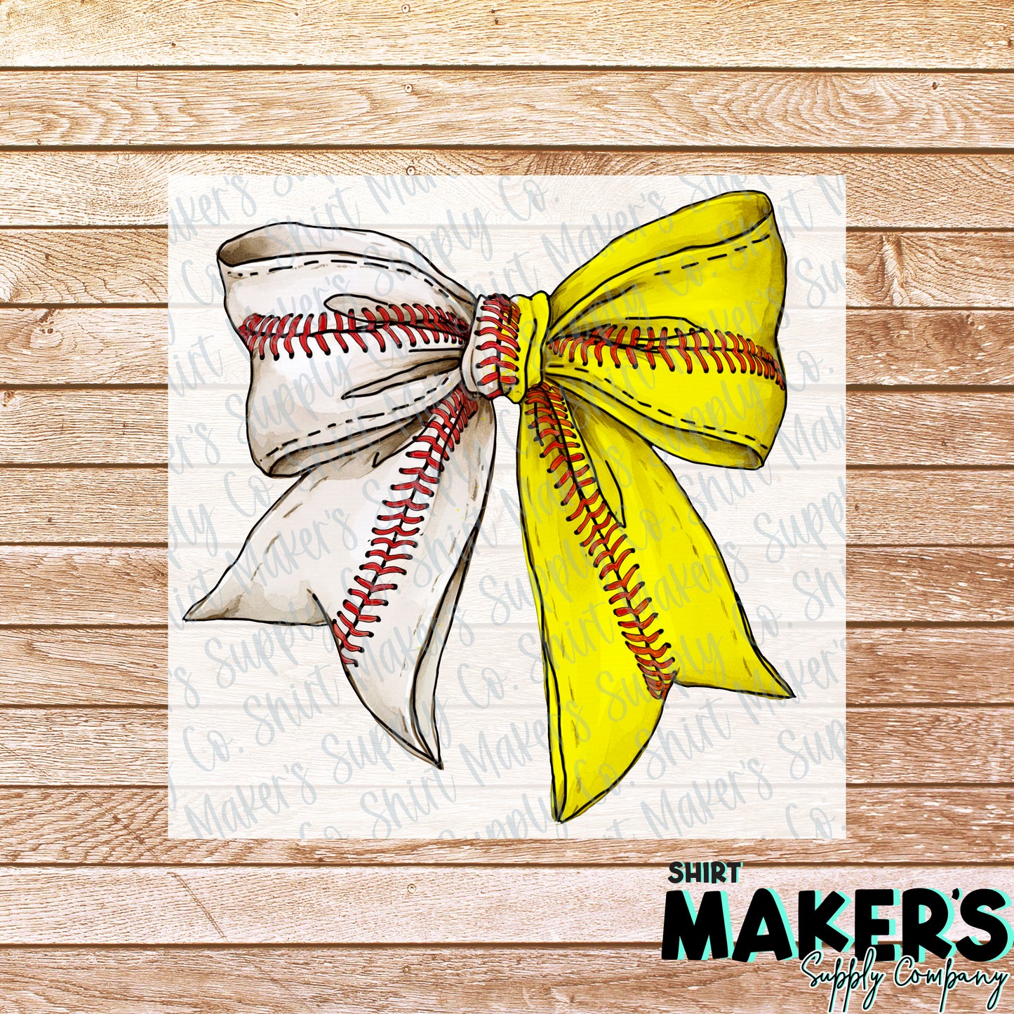 Baseball Softball Bow DTF or Sublimation Transfer
