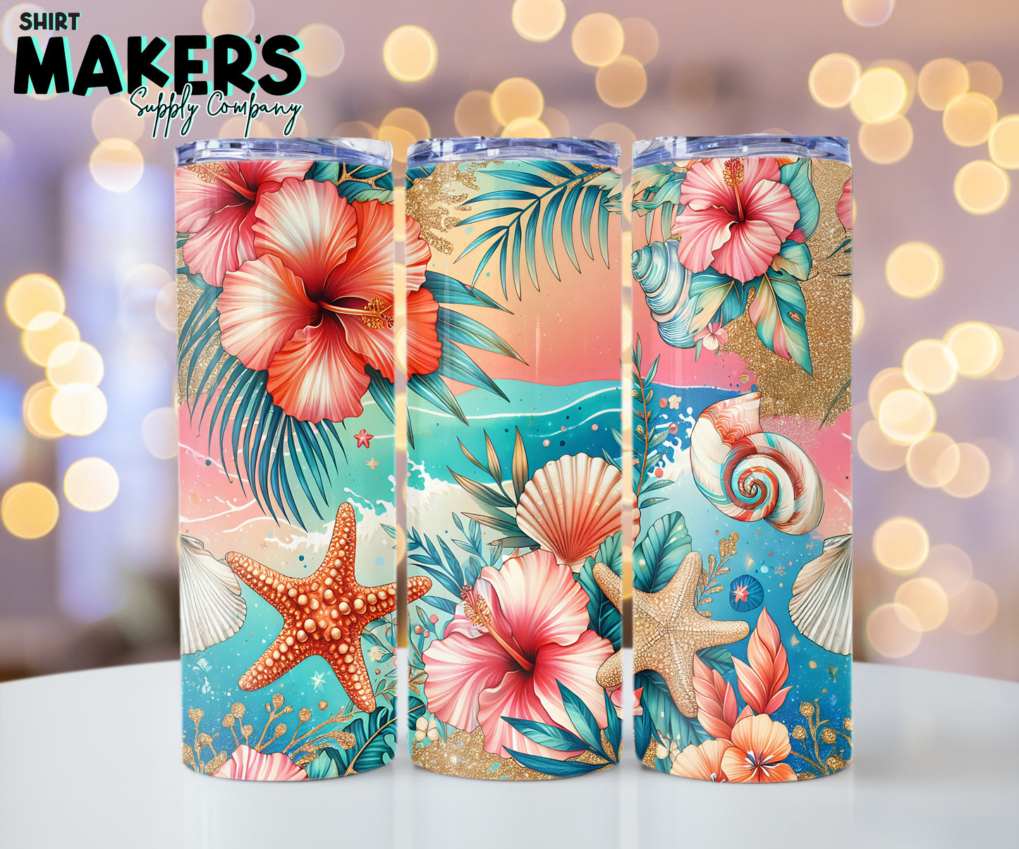 20oz. Beach Tumbler Wrap