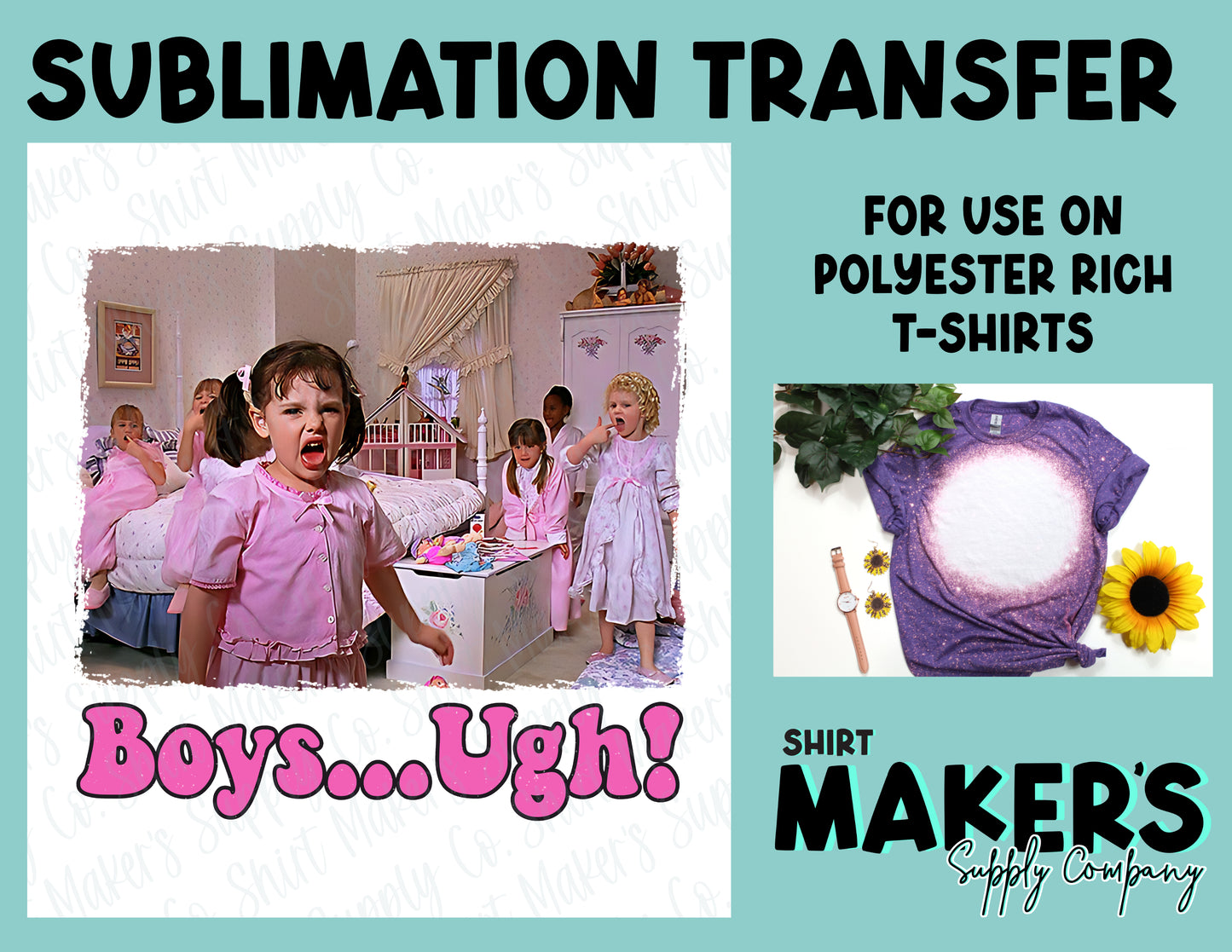 Boys Ugh Valentine's Day Sublimation Transfer