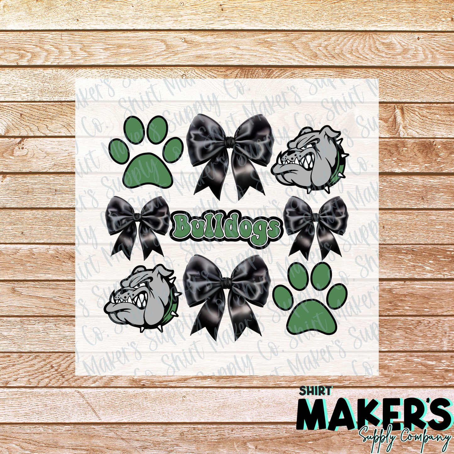 Marion Bulldogs Bows DTF or Sublimation Transfer