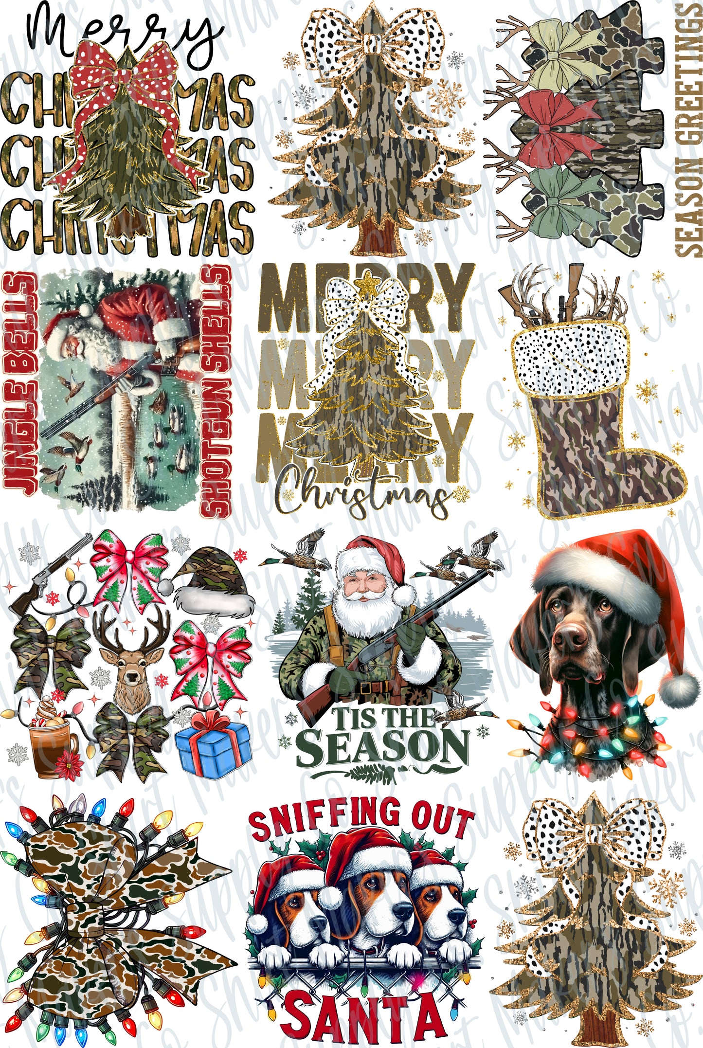 Camo Christmas DTF Gang Sheet
