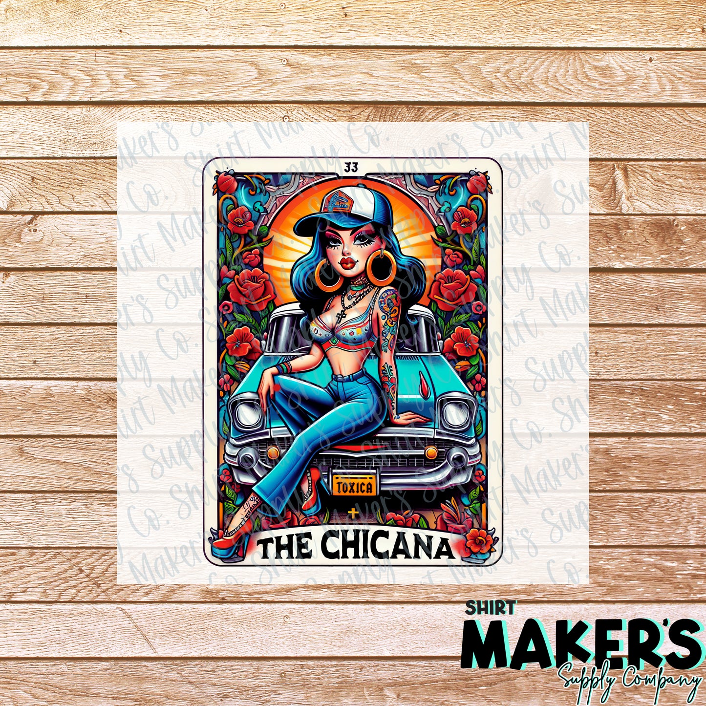 Chicana Tarot Card DTF or Sublimation Transfer