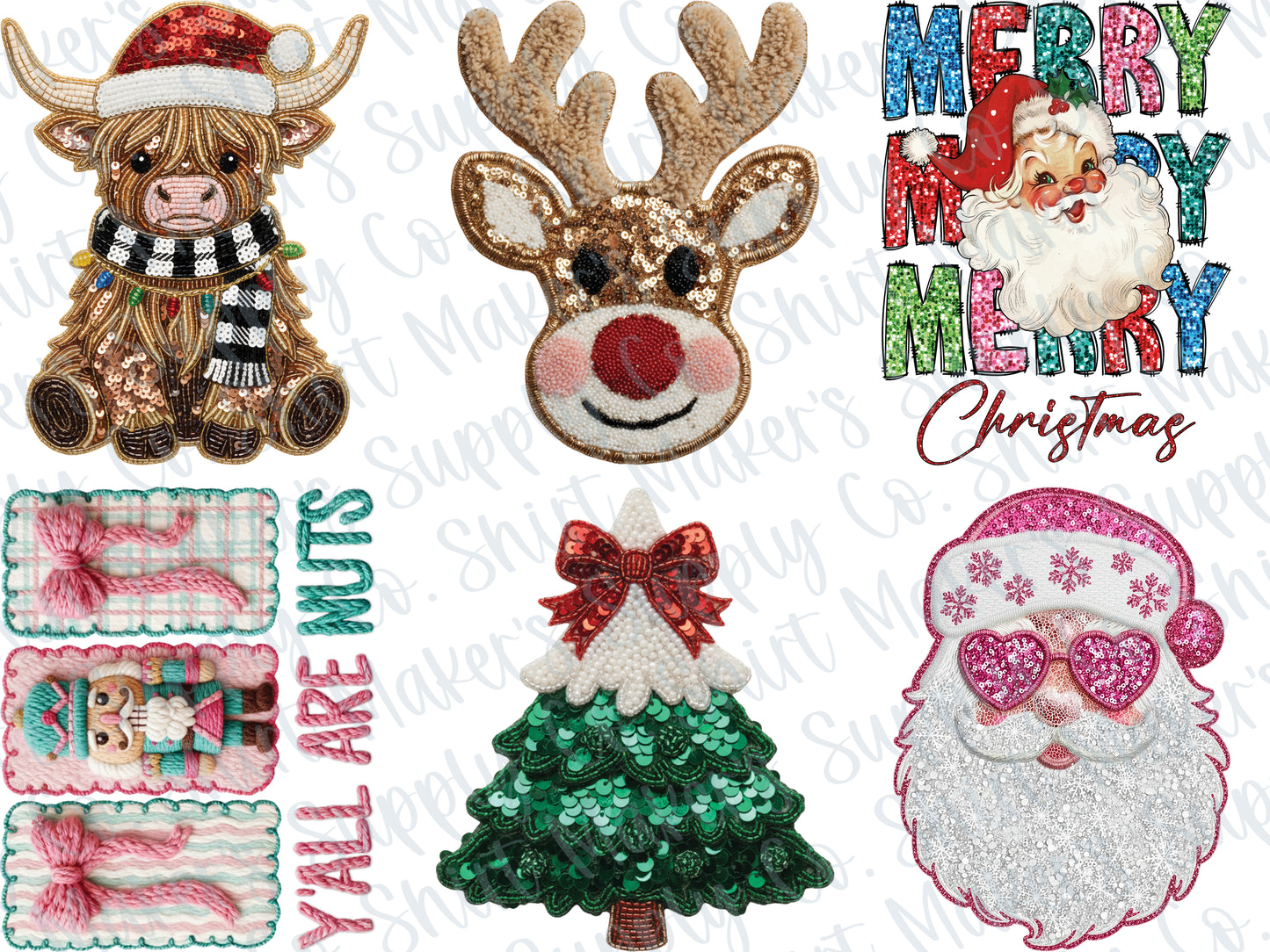 Christmas Sequin #1 2025 DTF Gang Sheet