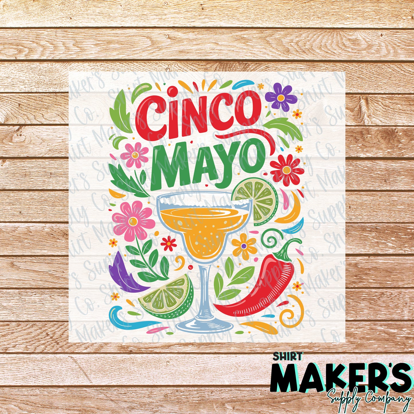 Cinco De Mayo DTF or Sublimation Transfer