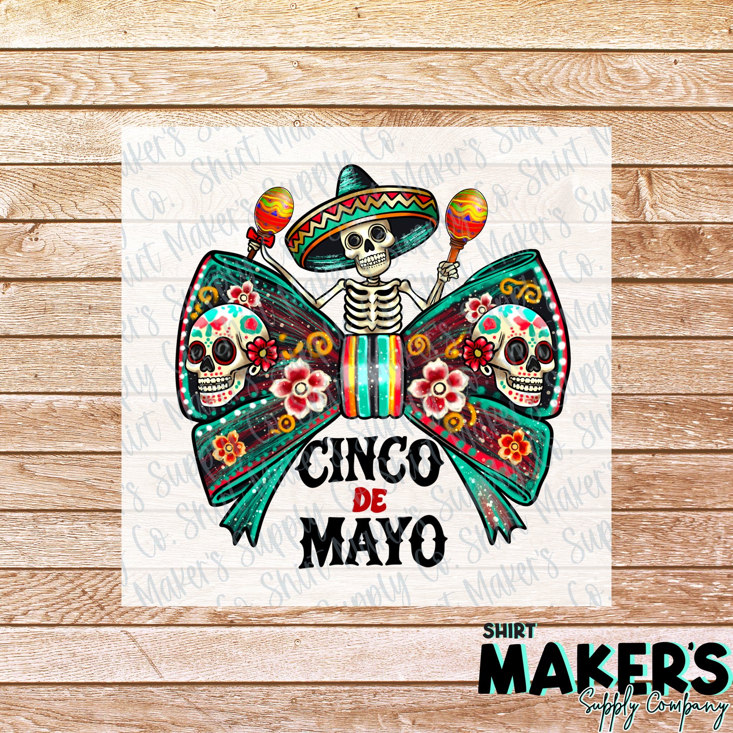 Cinco De Mayo Bow DTF or Sublimation Transfer