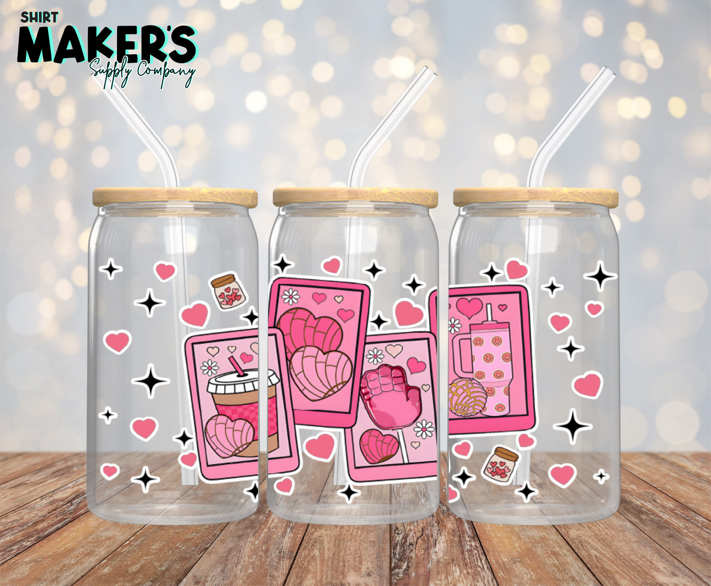 Concha Cards Valentine's Day 16 oz. or 40oz. Tumbler Wrap