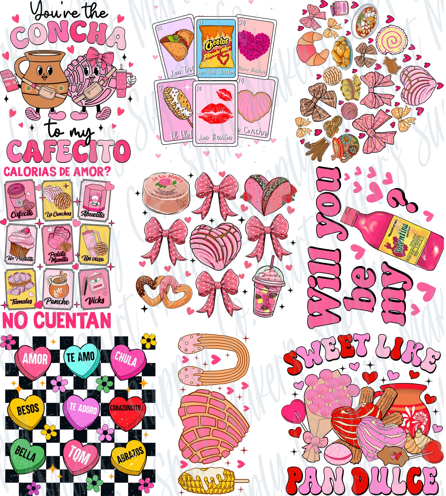 Valentine's Day Concha #1 DTF Gang Sheet
