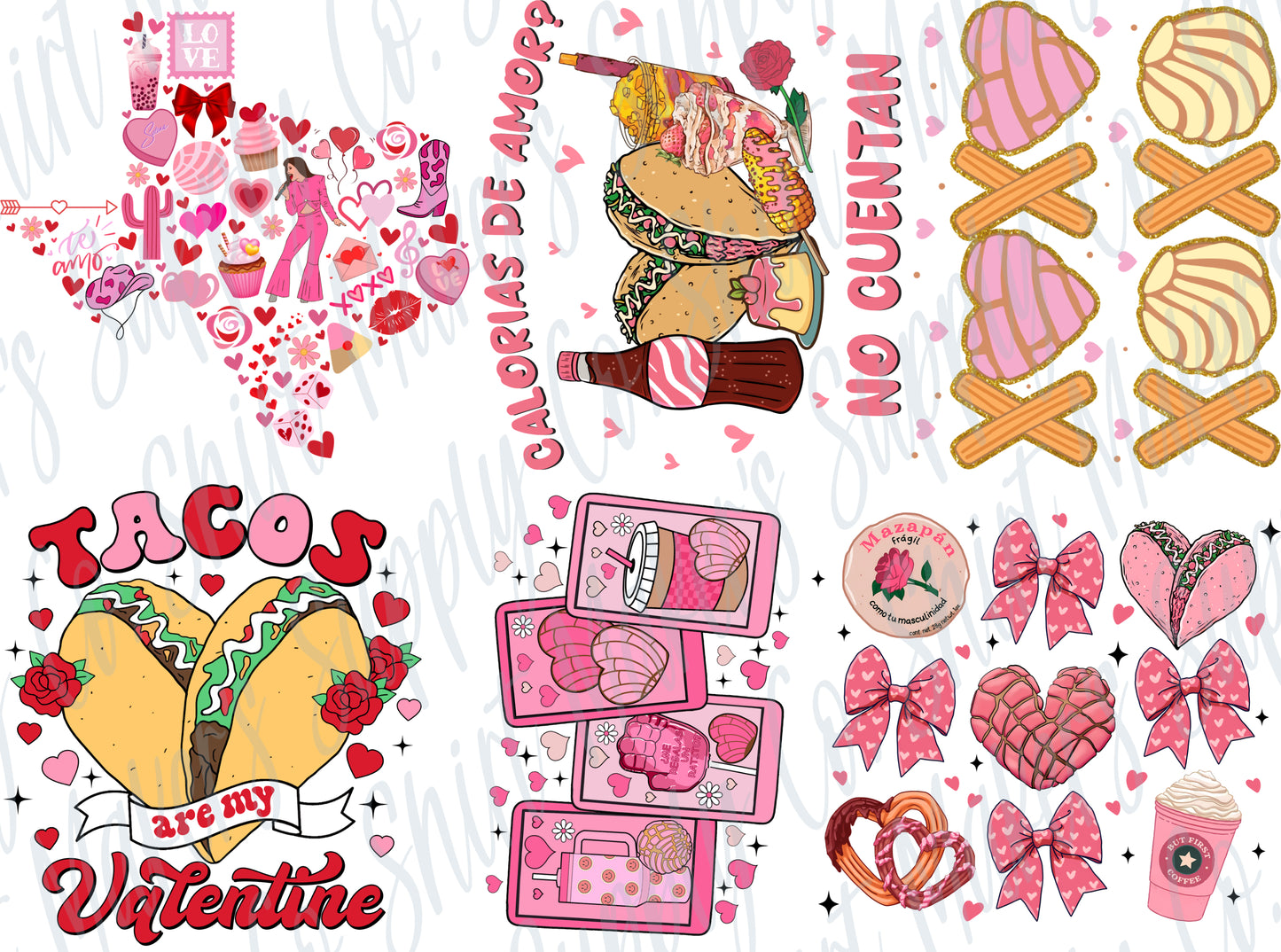 Valentine's Day Concha #2 DTF Gang Sheet