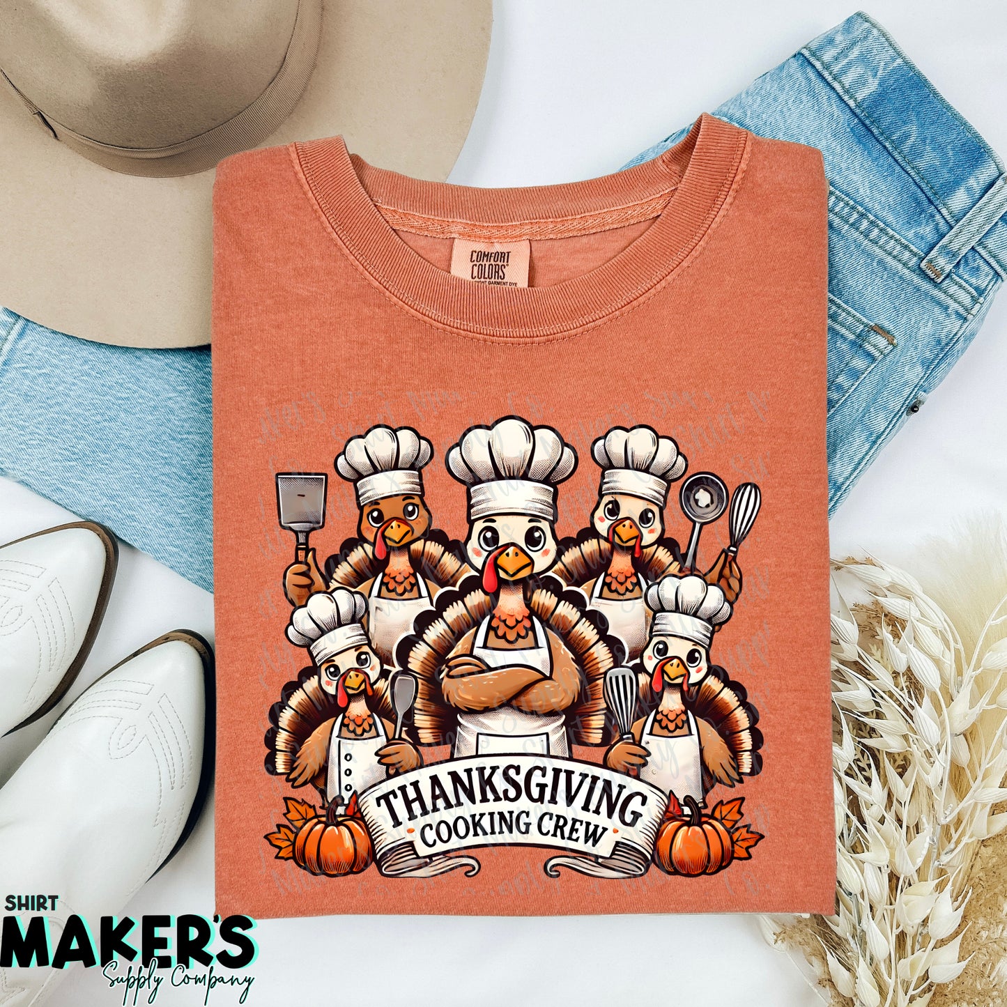 Thanksgiving Cooking Crew DTF or Sublimation Transfer