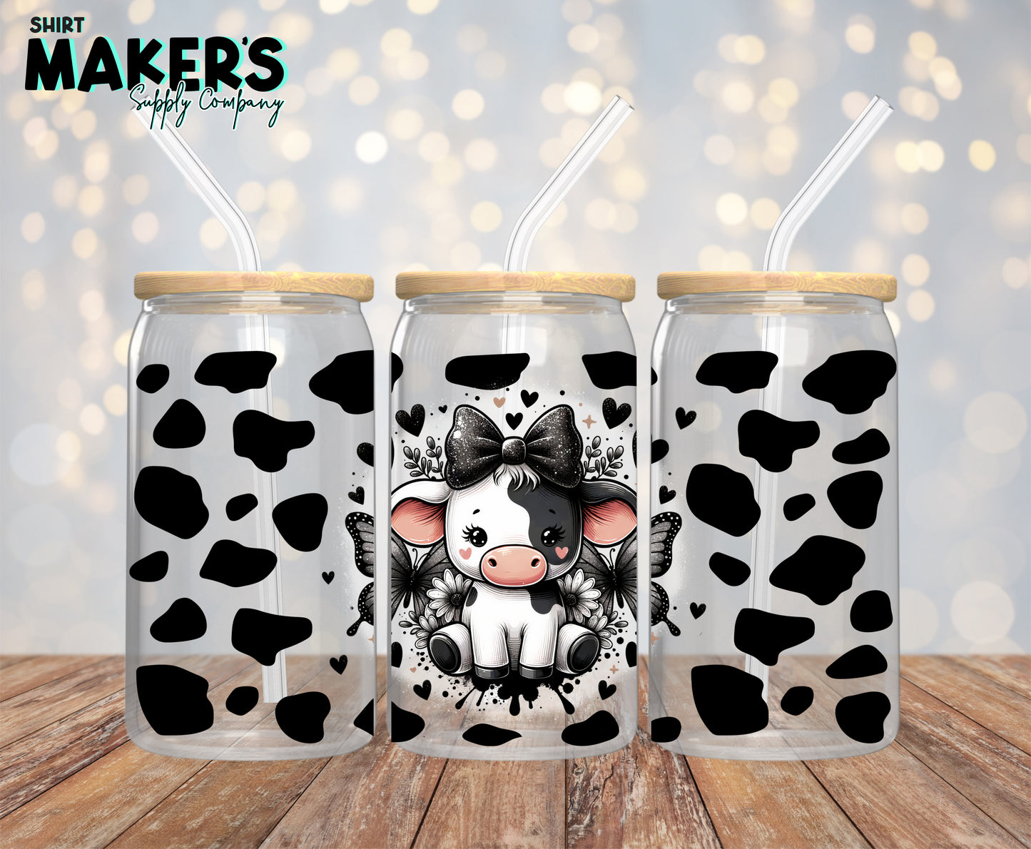 Cow Print 16 oz. or 40oz. Tumbler Wrap