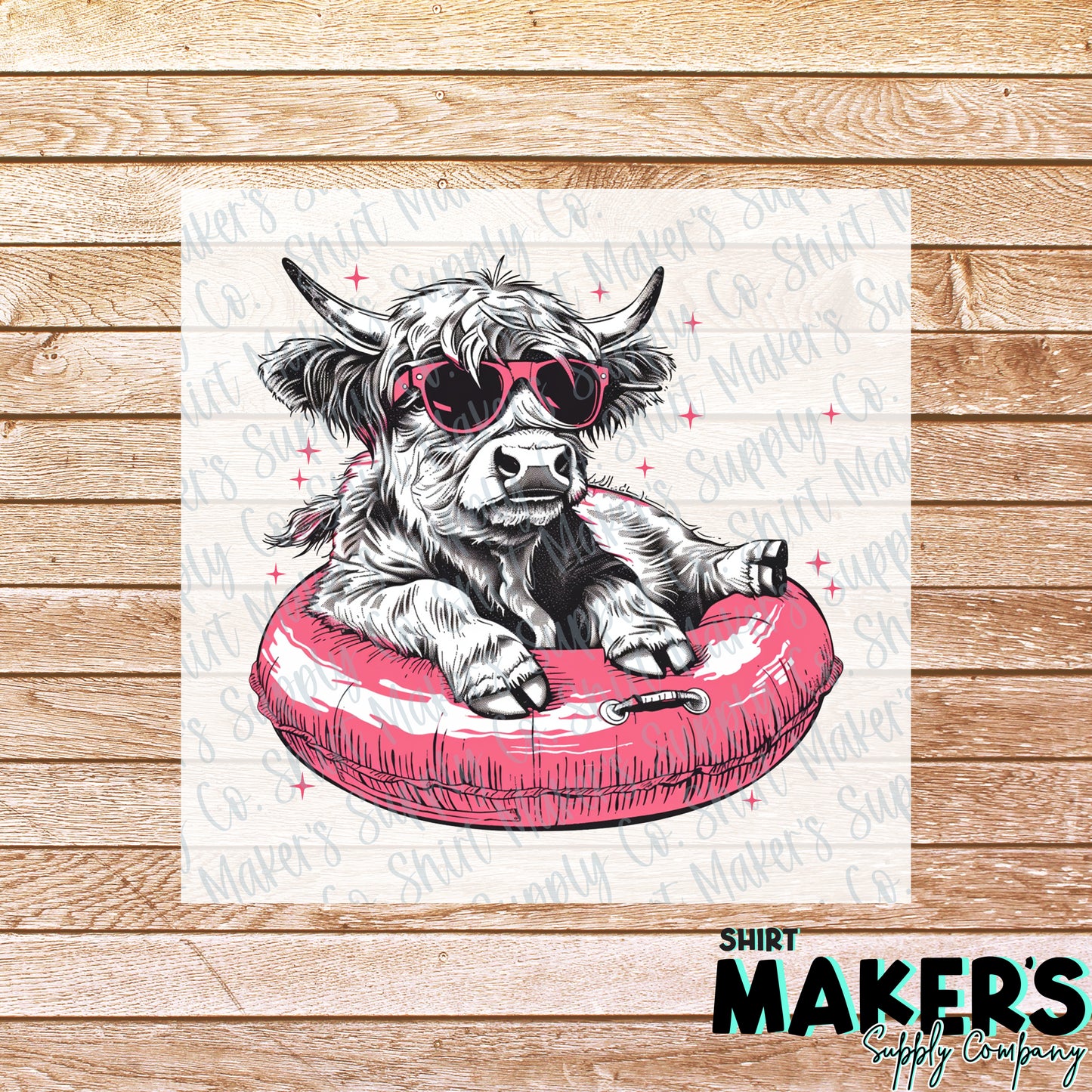 Summer Vibes Cow #2 DTF or Sublimation Transfer