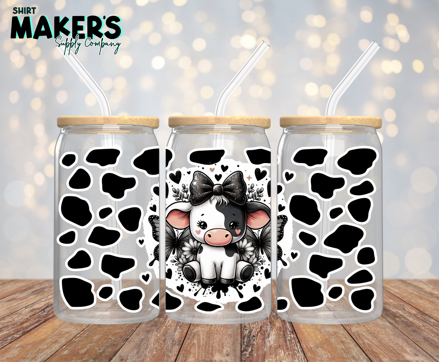 Cow Print 16 oz. or 40oz. Tumbler Wrap