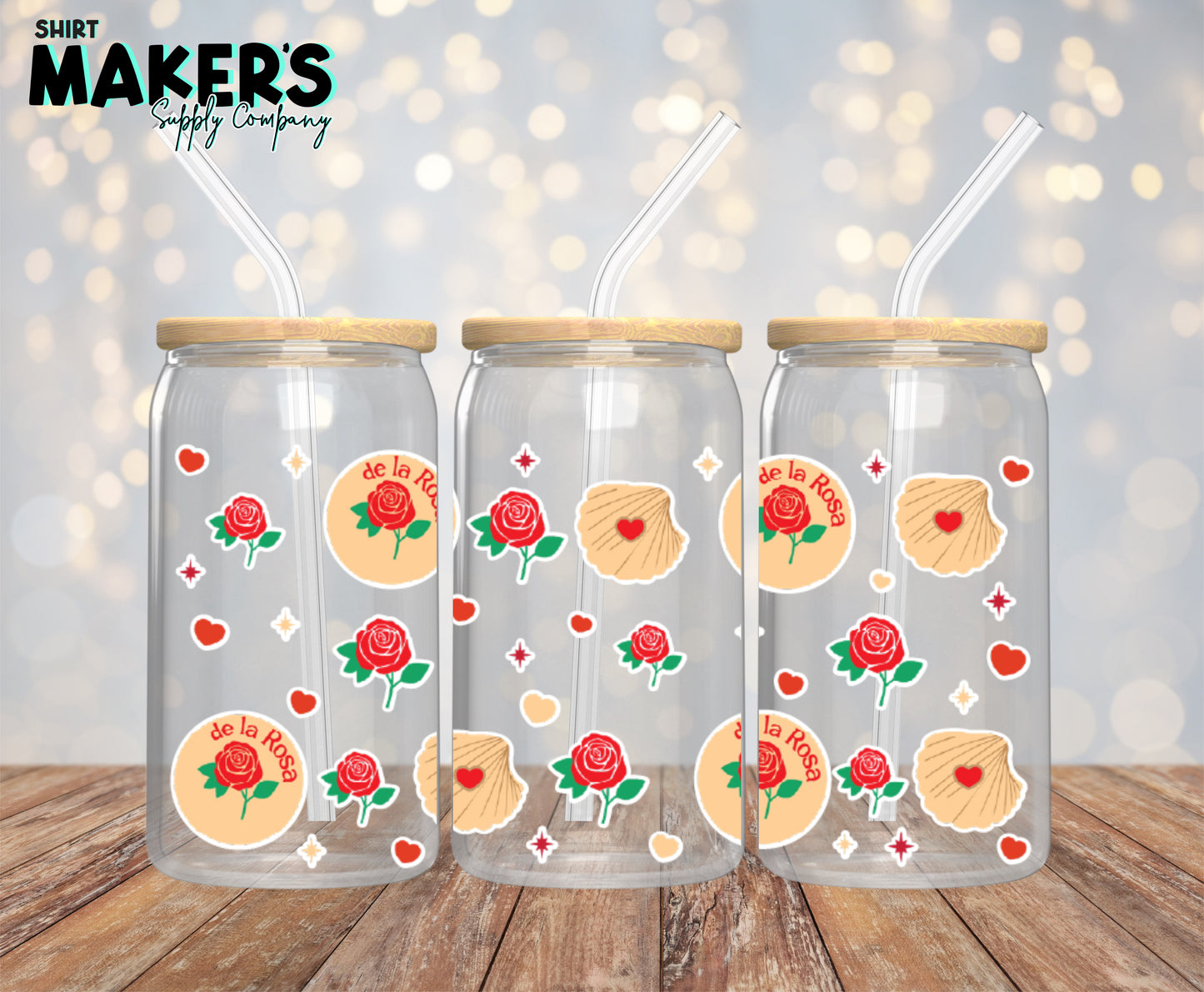De La Rosa Valentine's Day 16 oz. or 40oz. Tumbler Wrap