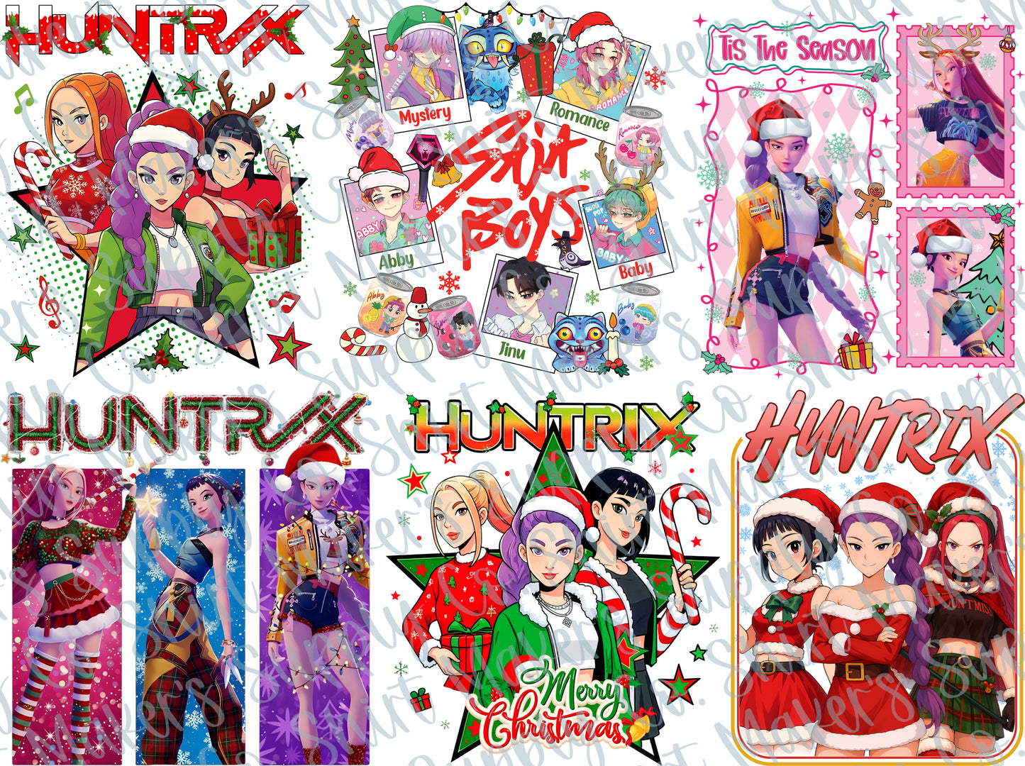 KPop Demon Hunters Christmas Adult #1 2025 DTF Gang Sheet
