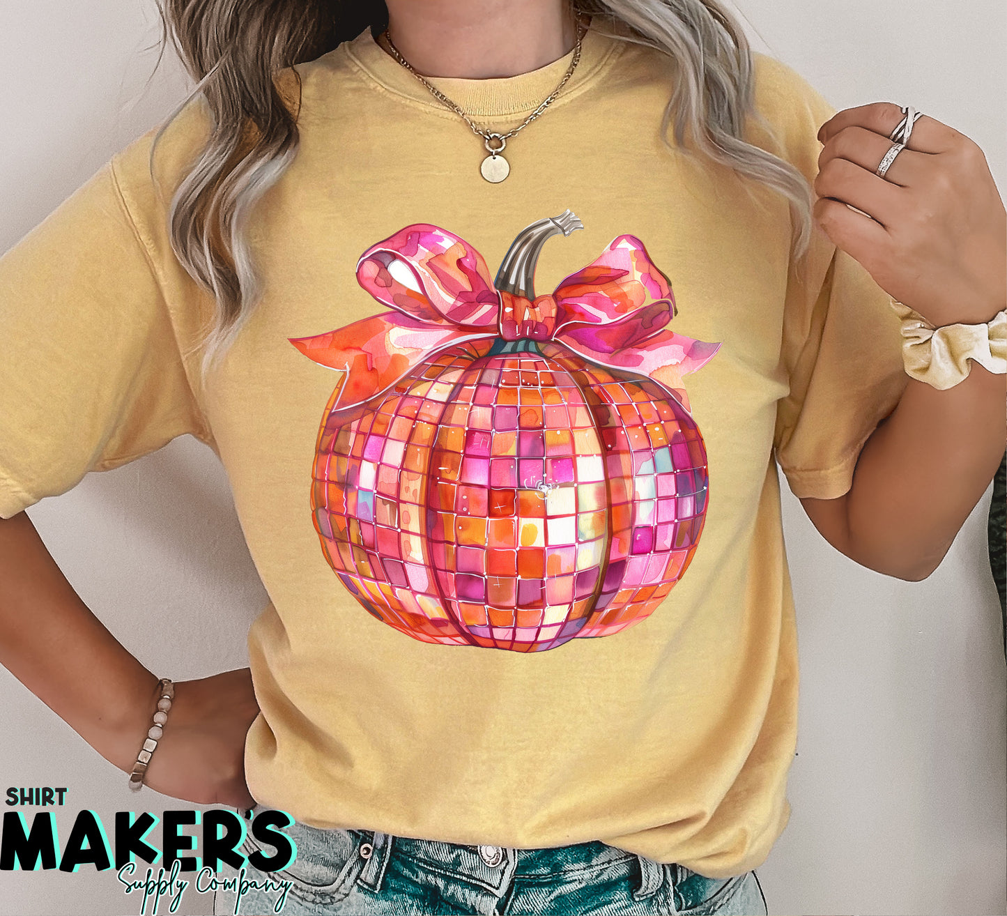 Disco Pumpkin DTF or Sublimation Transfer