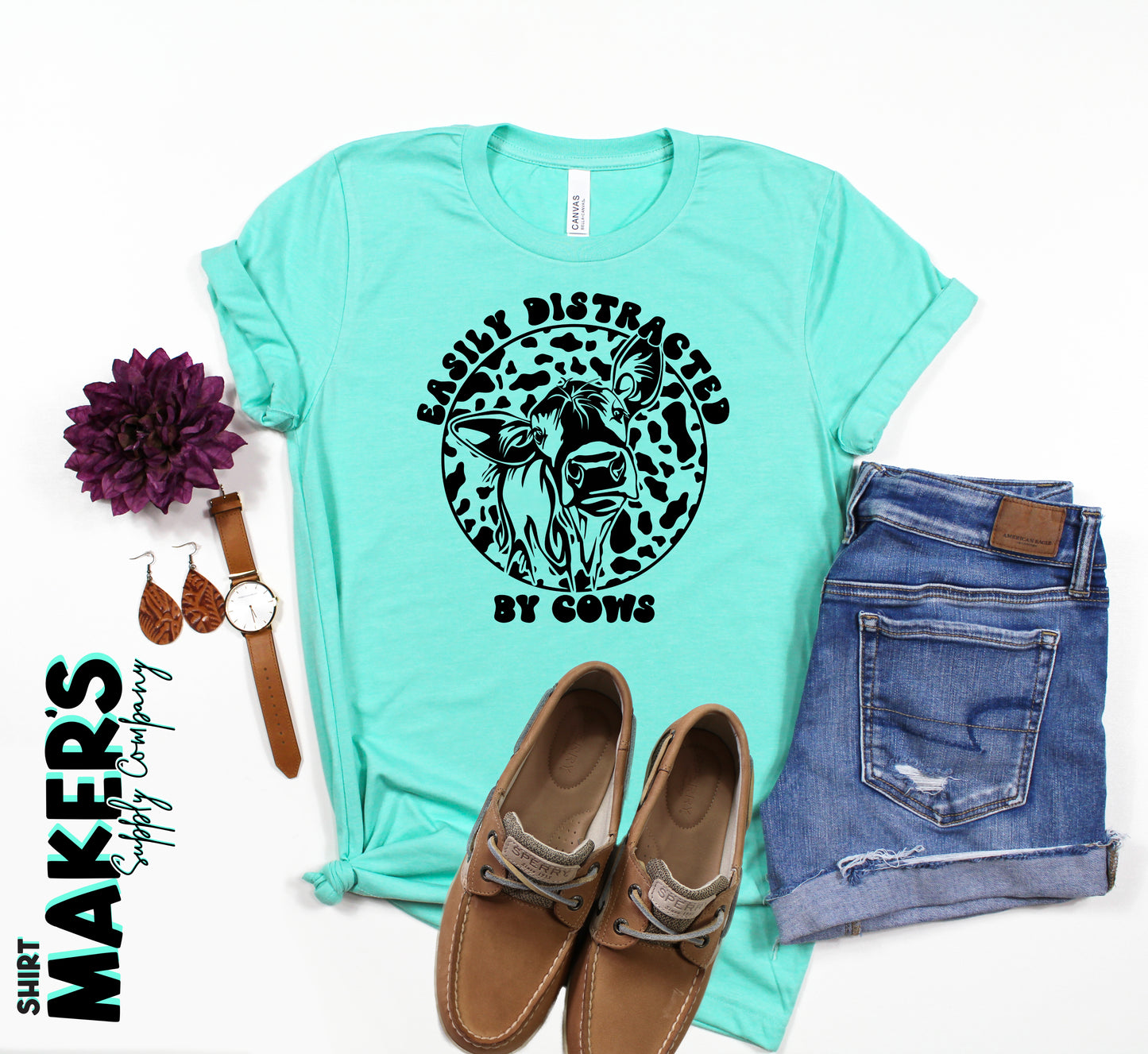 Easily Distracted by Cows Screen Print Transfer