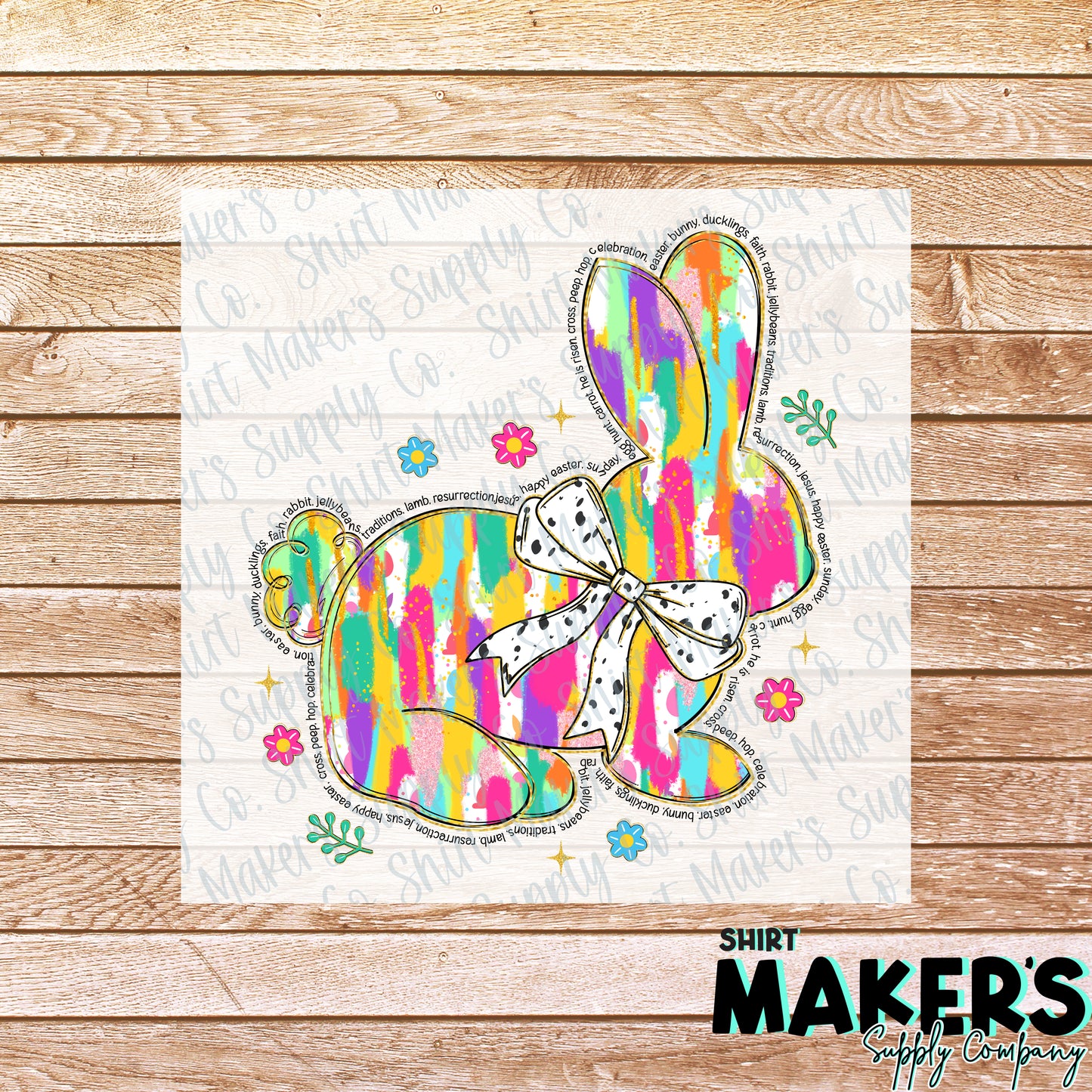 Easter Bunny DTF or Sublimation Transfer