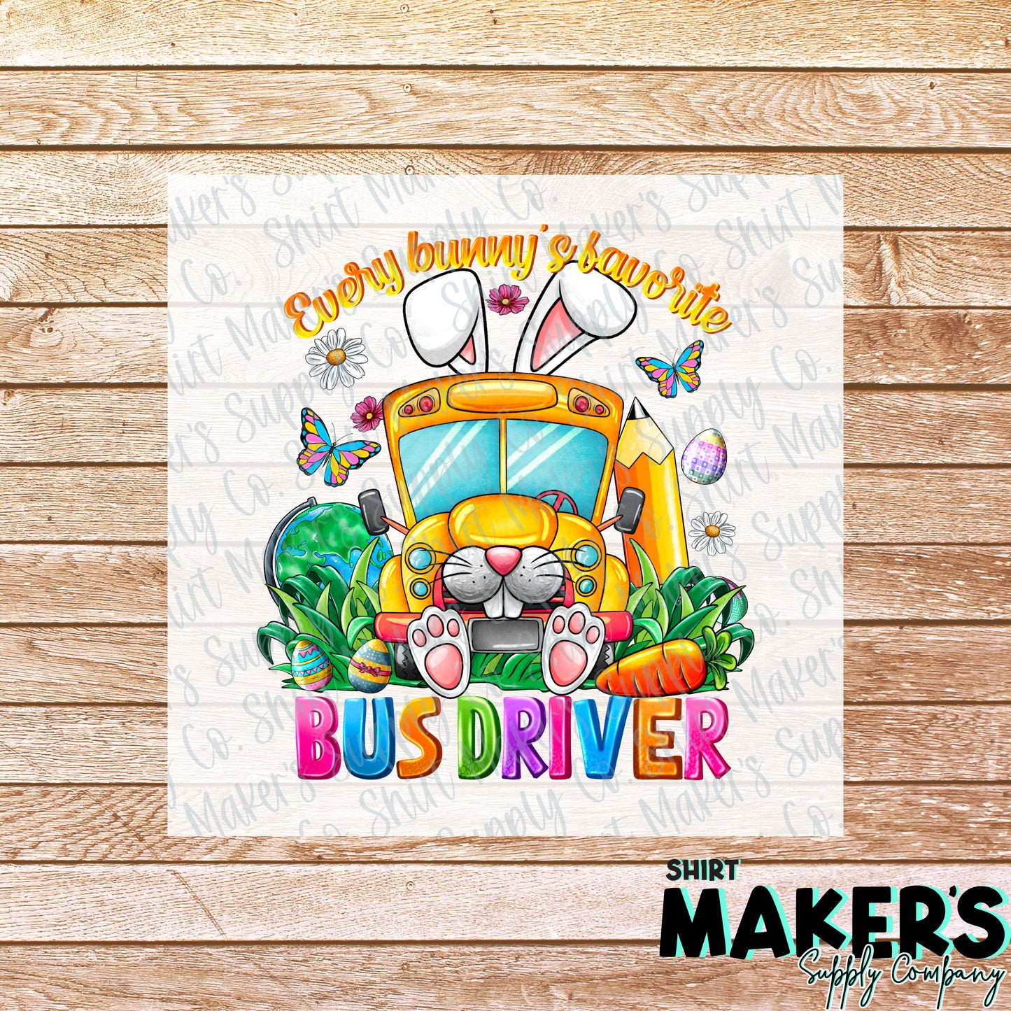 Easter Bus Driver DTF or Sublimation Transfer