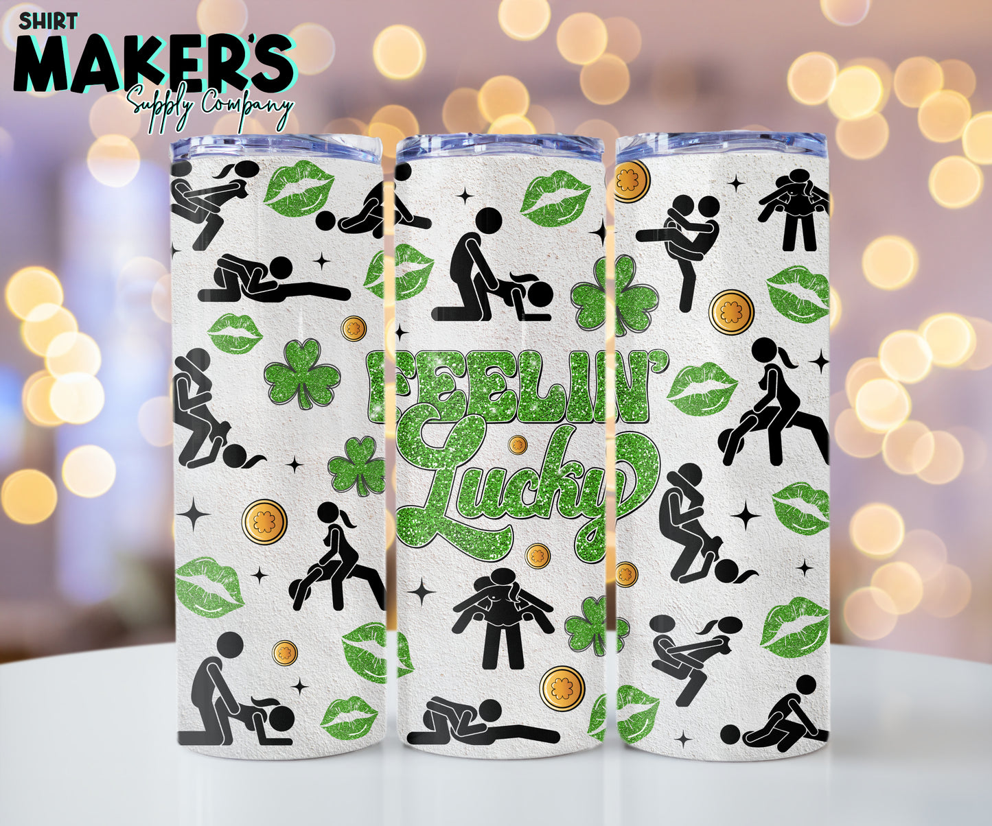 20oz. Feelin' Lucky NSFW St. Patrick's Day Tumbler Wrap