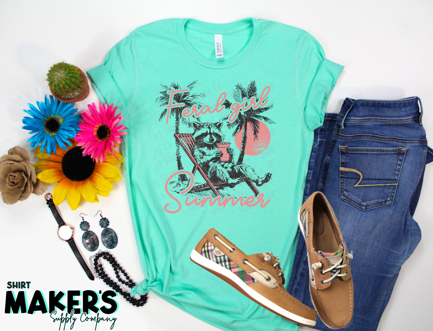 Feral Girl Summer DTF or Sublimation Transfer