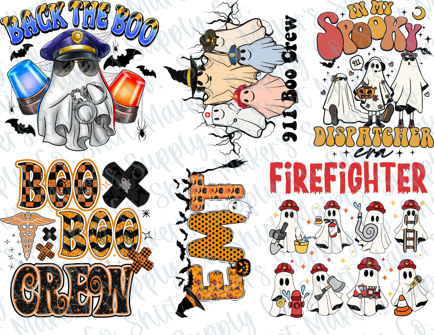 First Responder Halloween DTF Gang Sheet