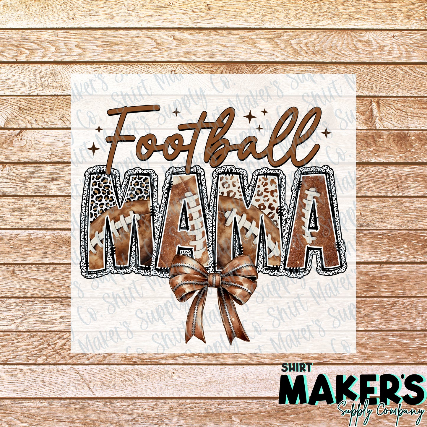 Football Mama Bow DTF or Sublimation Transfer