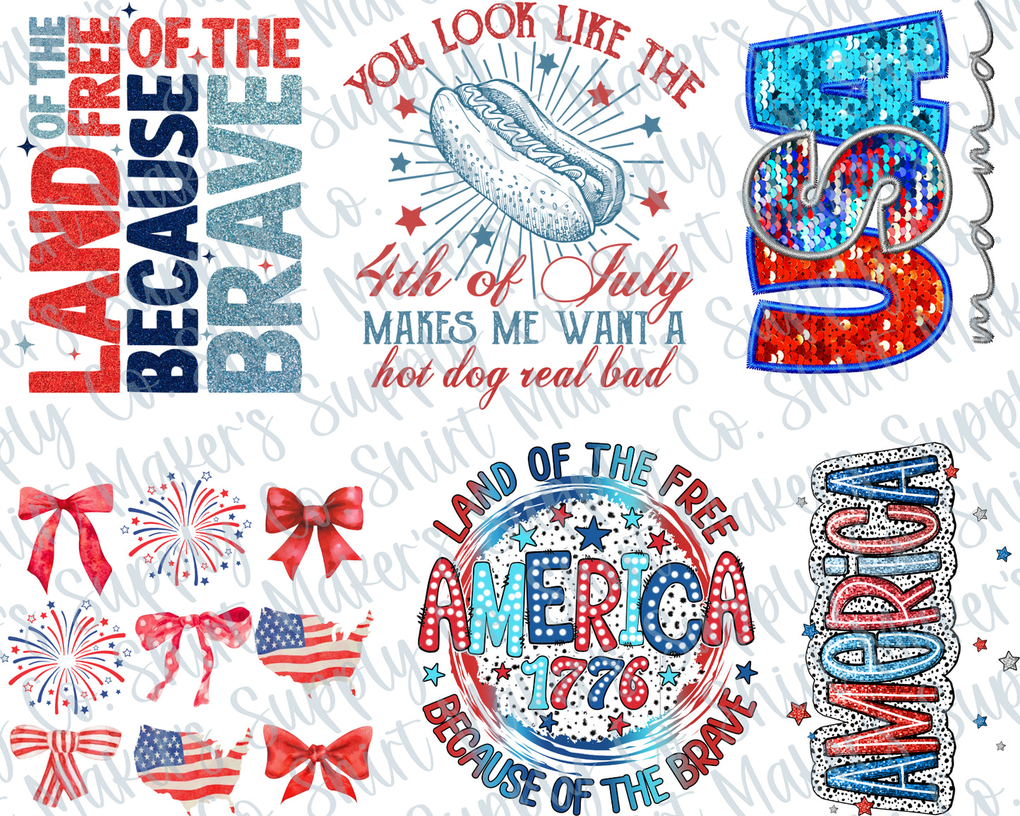 Fourth of July #2 DTF Gang Sheet