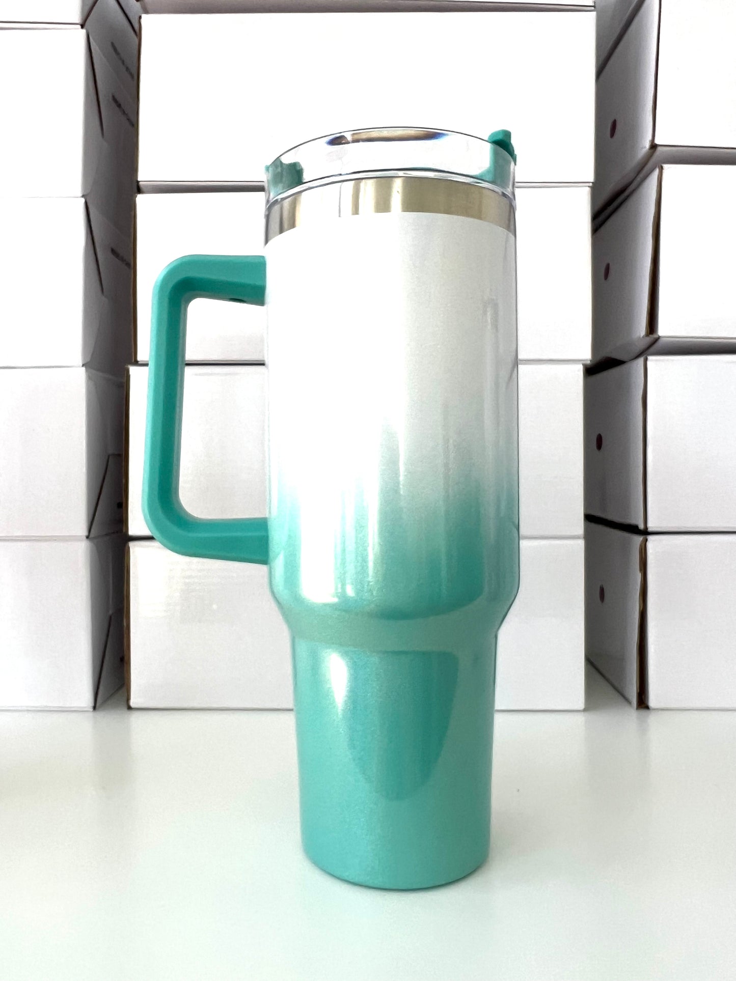 40oz. Ombre Sublimation Tumbler with Handle