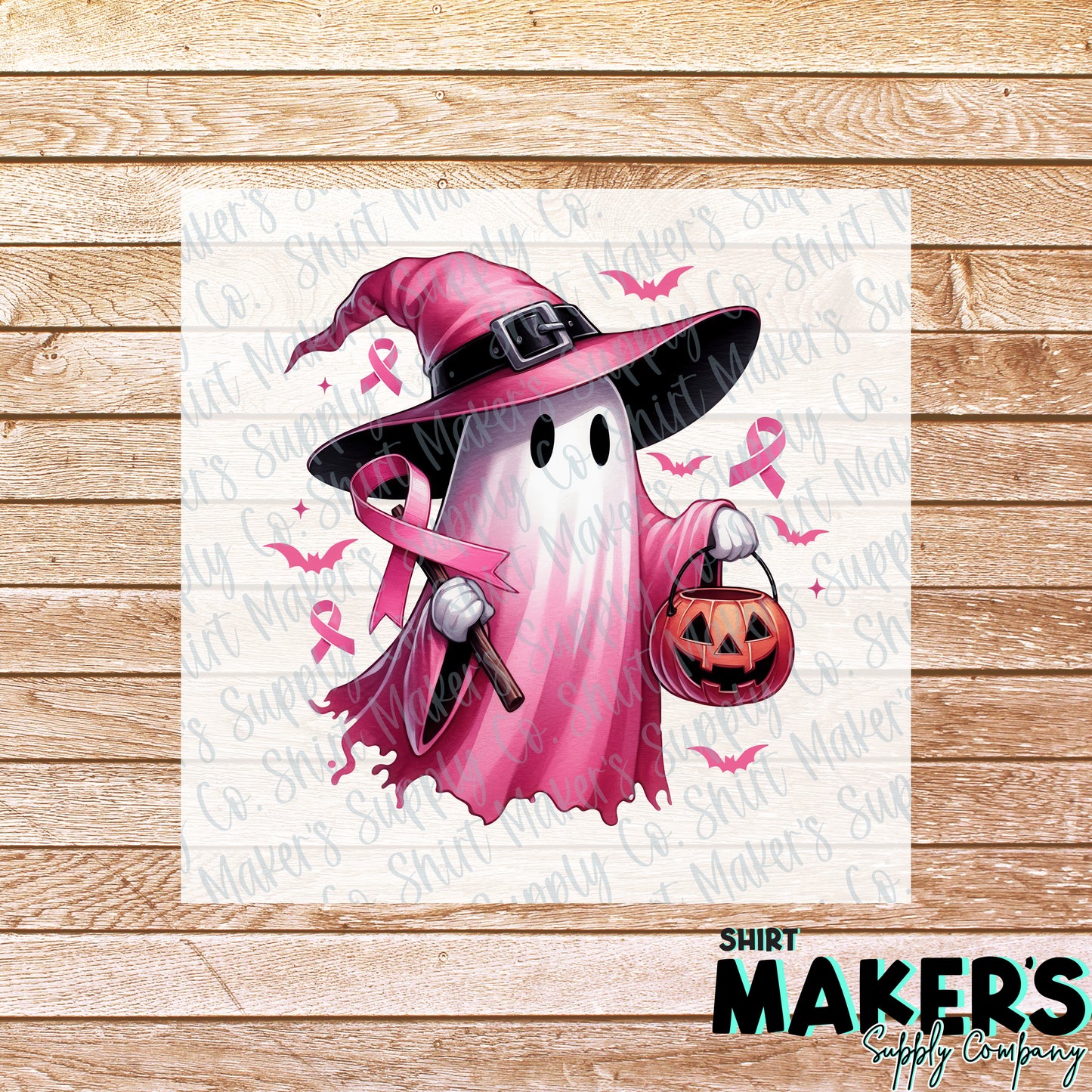 Breast Cancer Awareness Ghost DTF or Sublimation Transfer