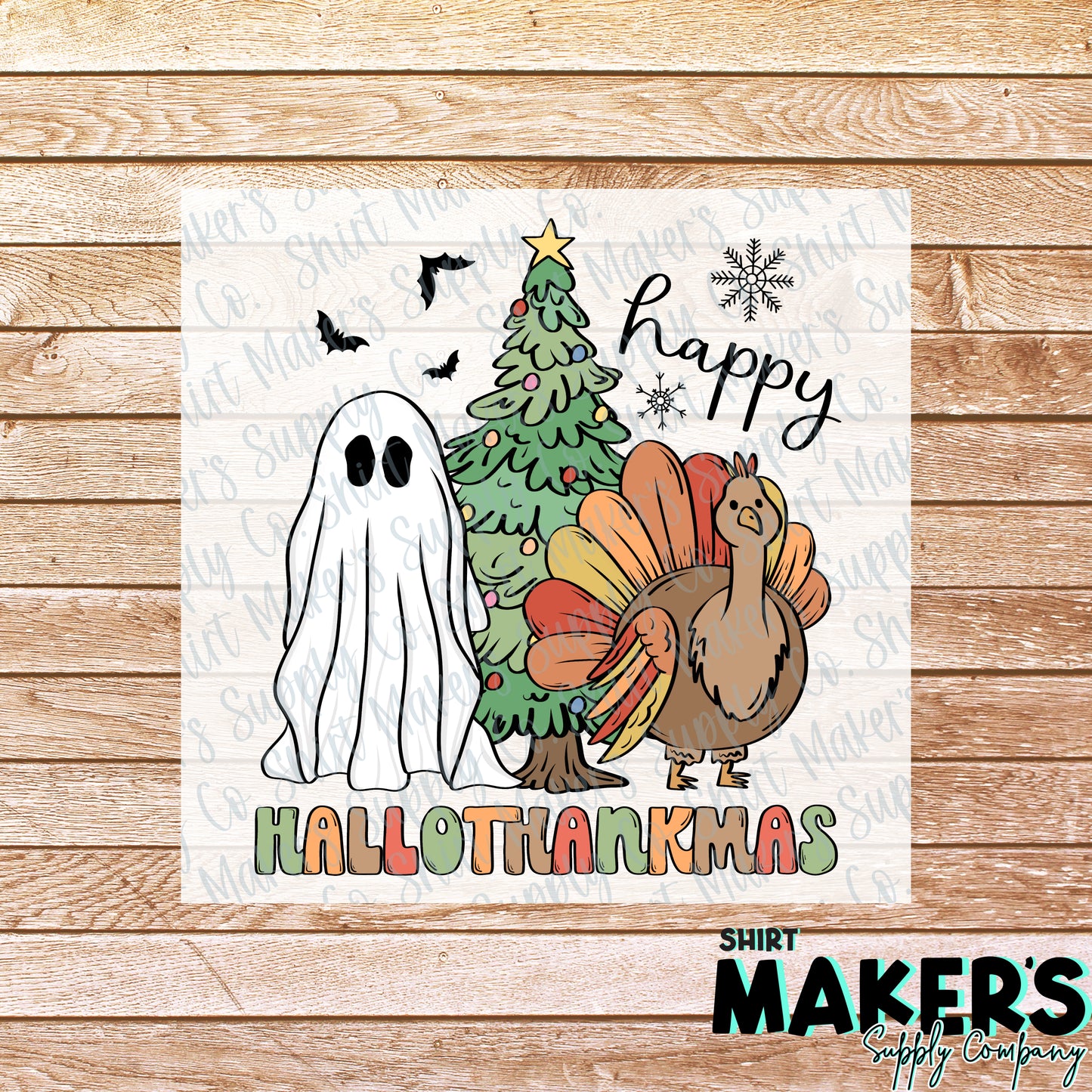 Hallothanksmas DTF or Sublimation Transfer