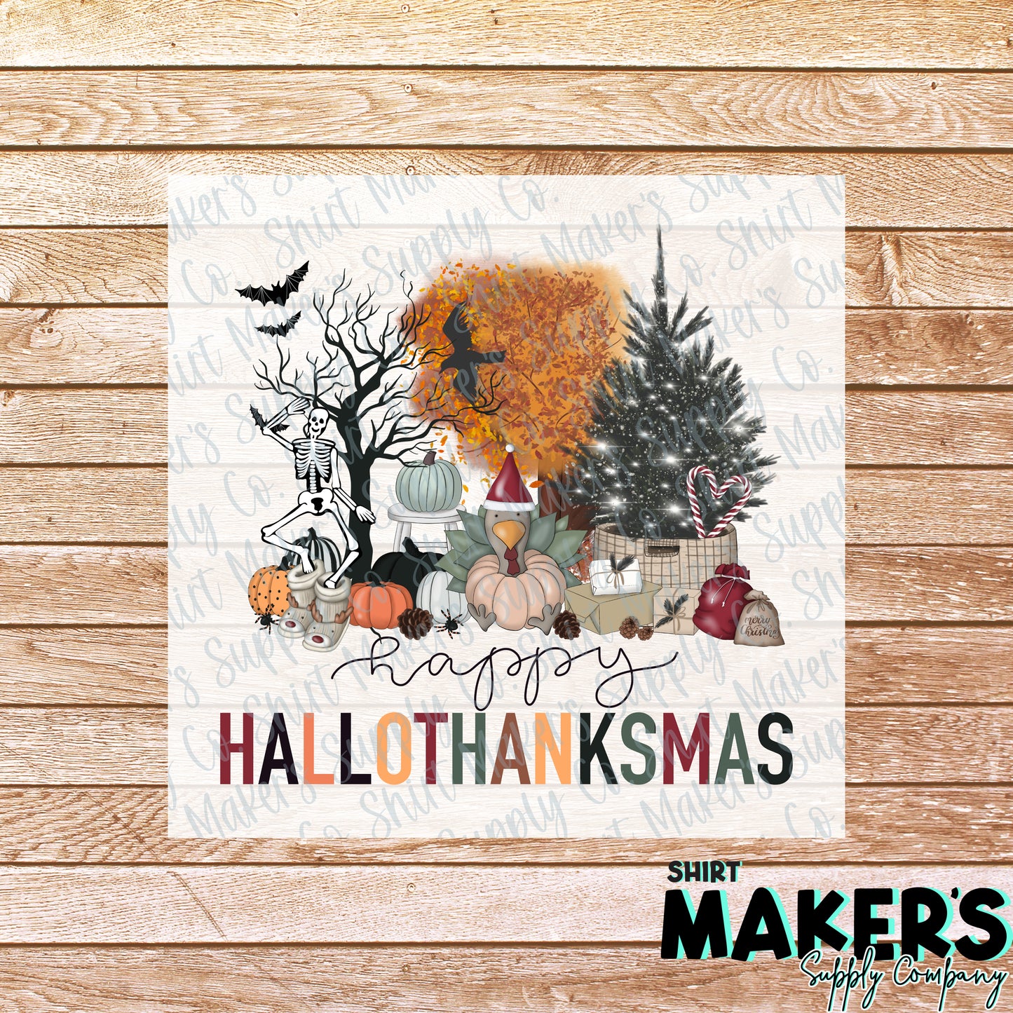 Hallothanksmas #2 DTF or Sublimation Transfer