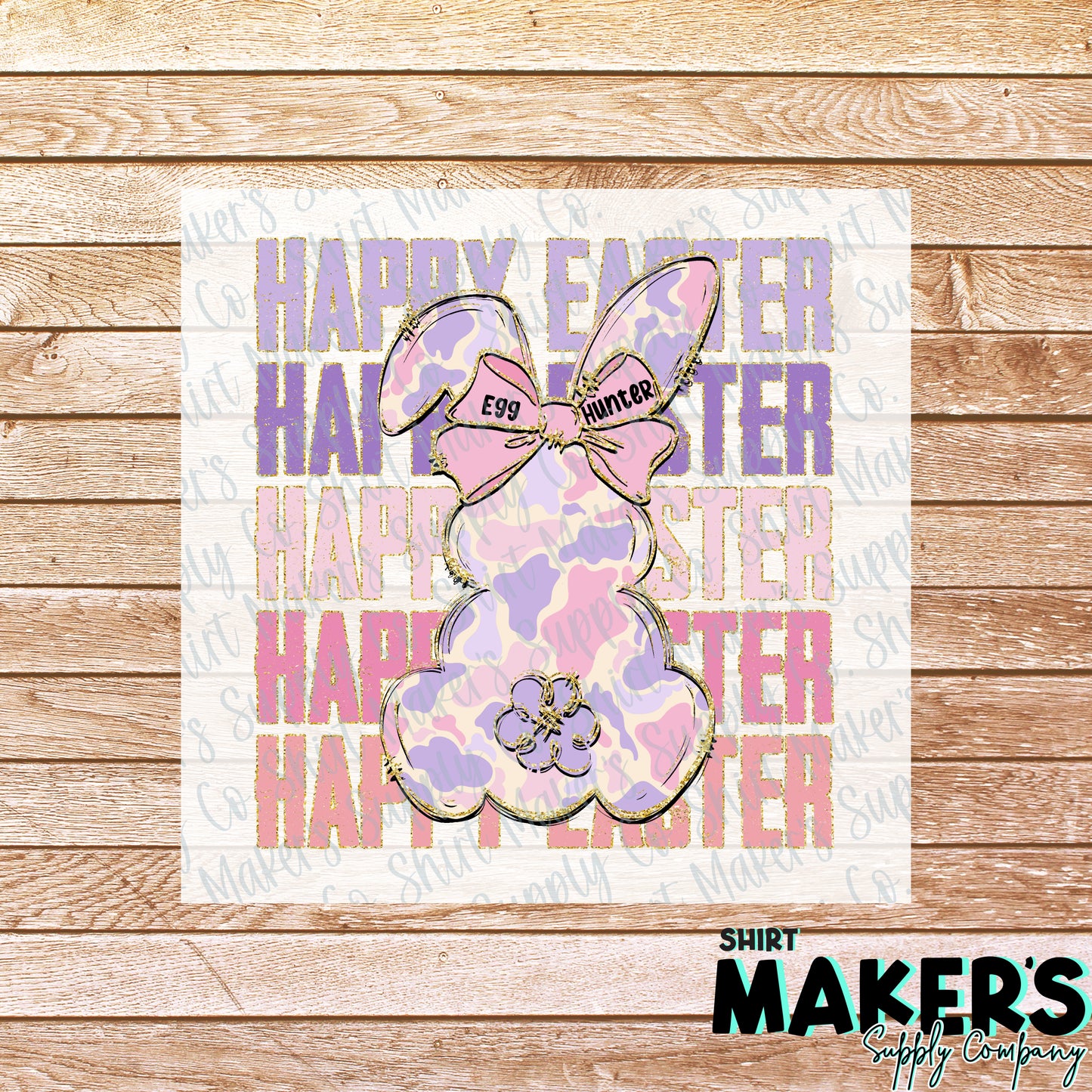 Easter Egg Hunter Girl DTF or Sublimation Transfer