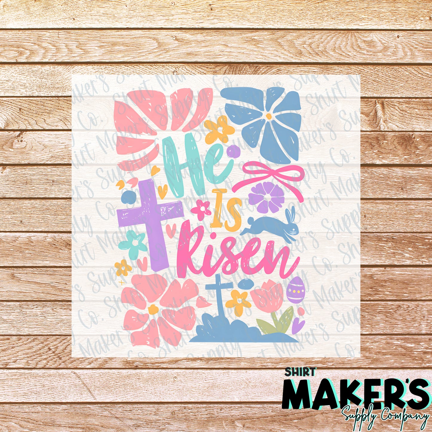 Easter He is Risen DTF or Sublimation Transfer