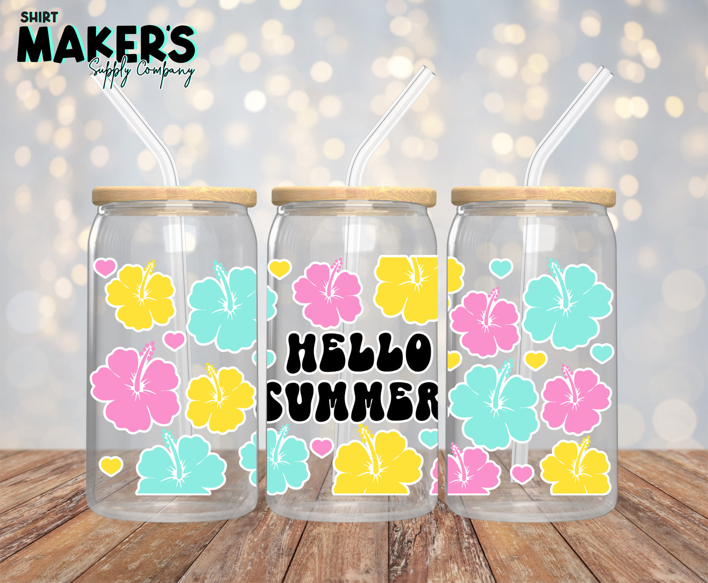 Hello Summer 16 oz. or 40oz. Tumbler Wrap